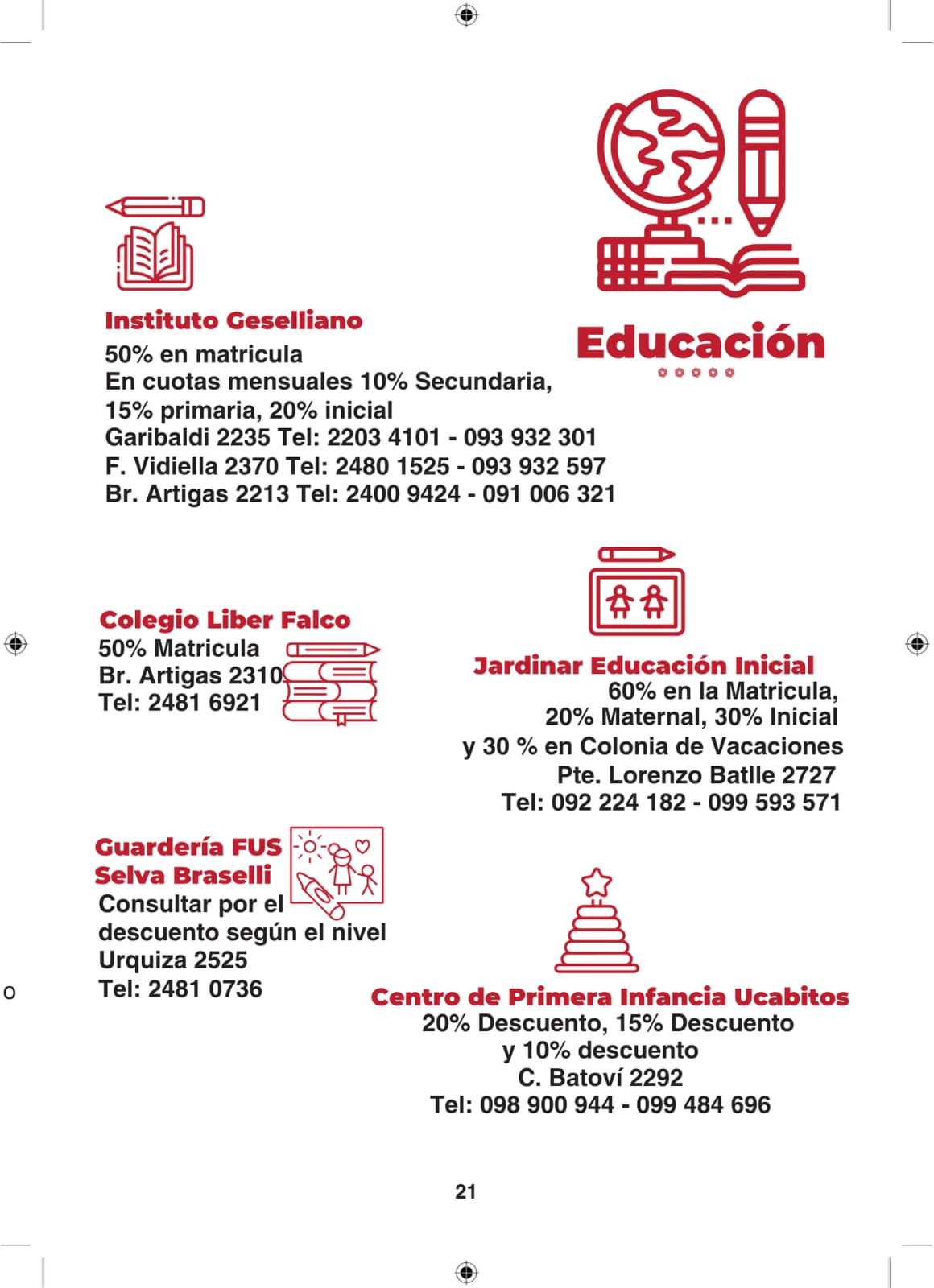 Convenios APMU de educación inicial y secundaria
