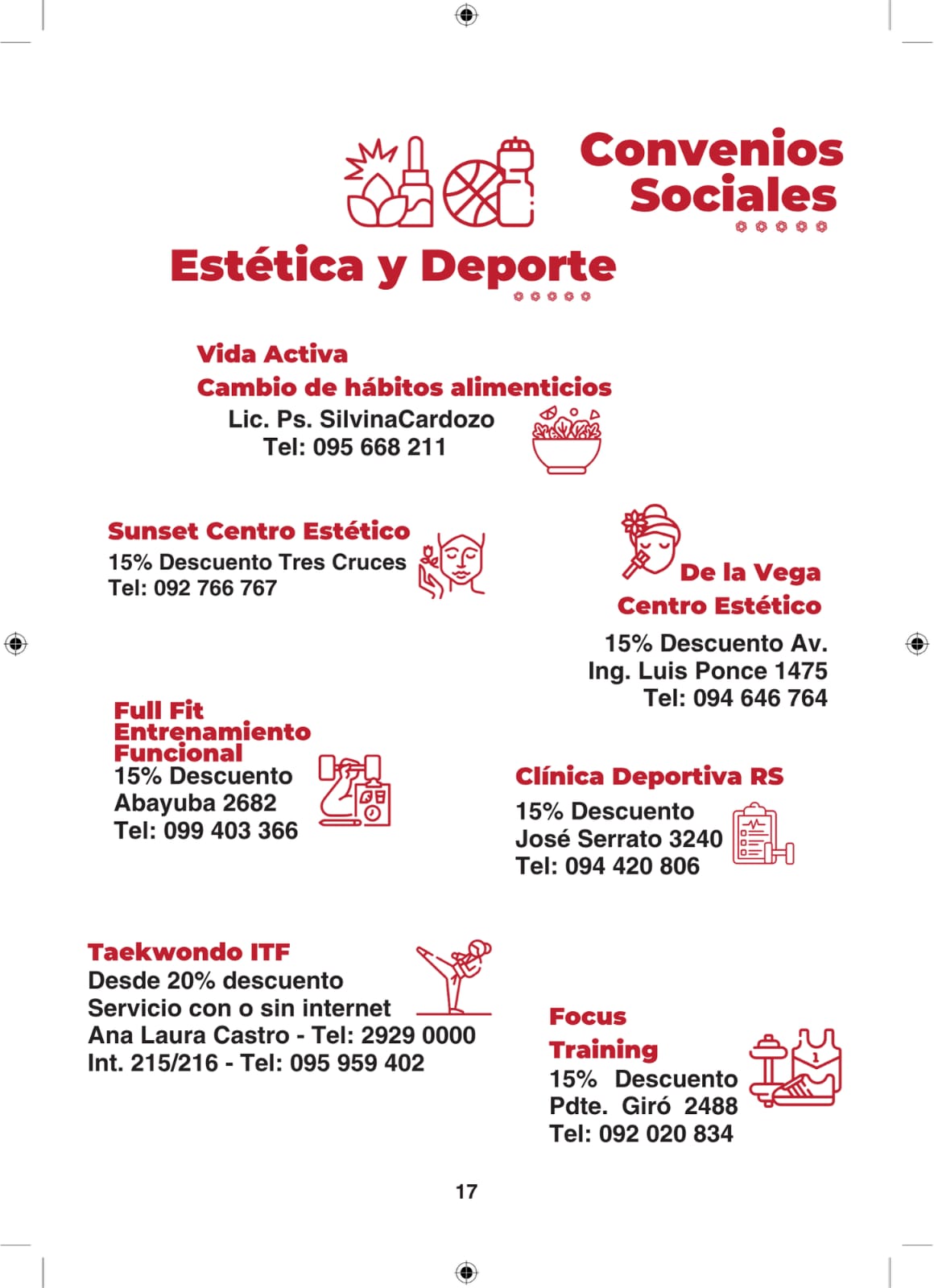 Convenios APMU de estética y deporte