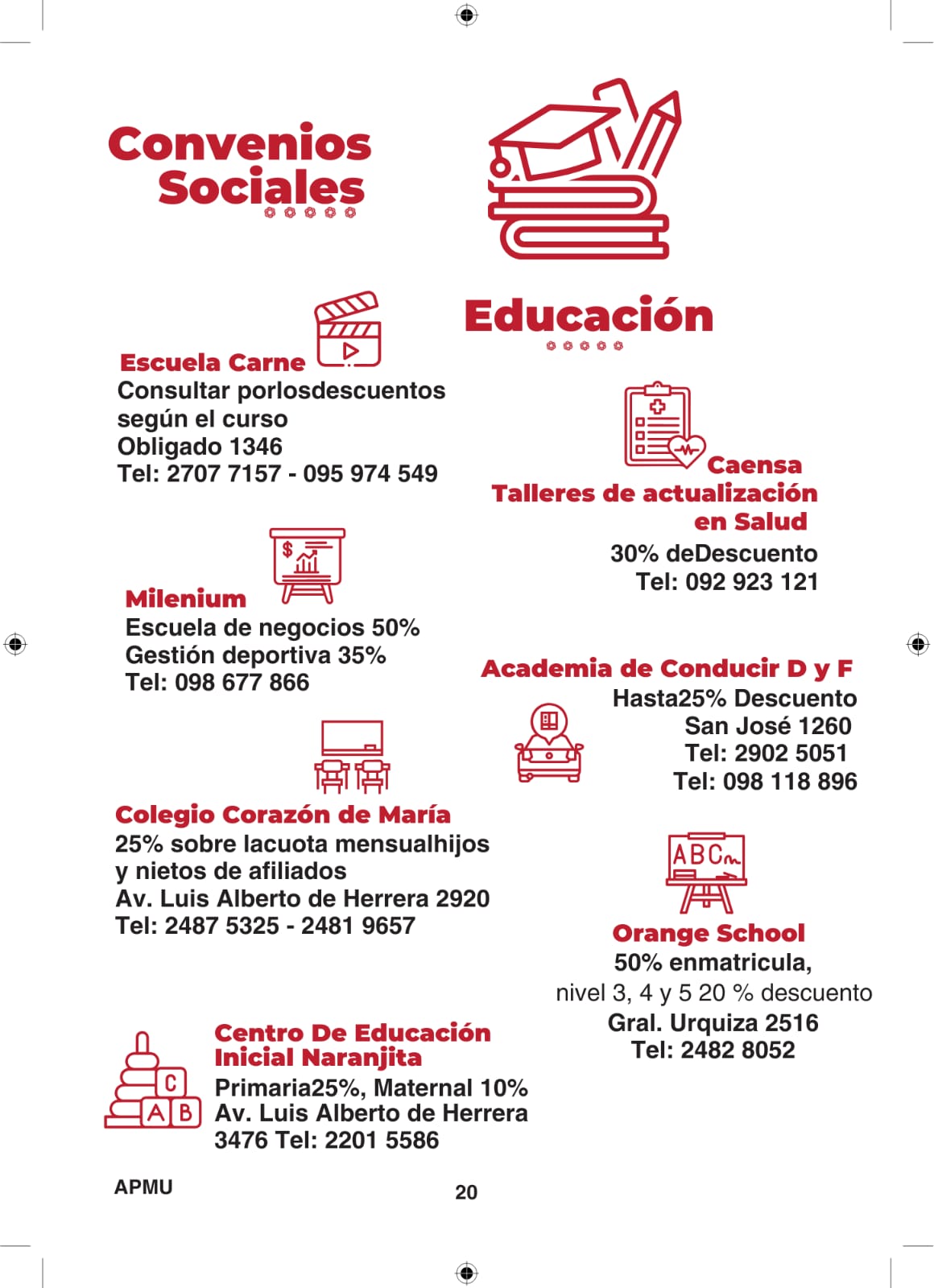 Convenios APMU de educación
